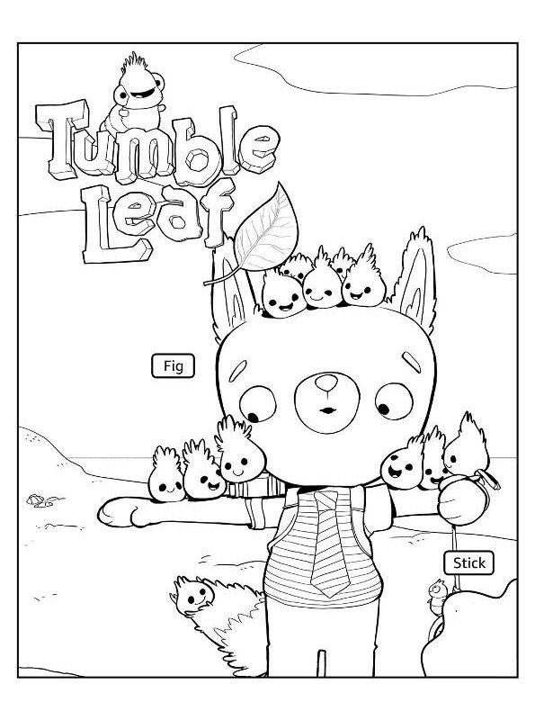 Coloring page Tumble Leaf Fig and friends